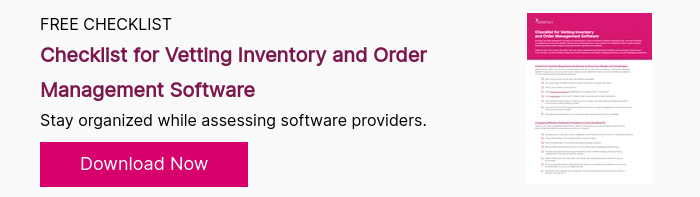 FREE CHECKLIST Checklist for Vetting Inventory and Order Management&nbsp;Software Stay organized while assessing software providers.&nbsp;